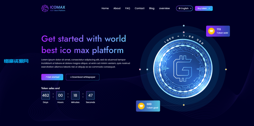 图片[1]-区块链虚拟币代币销售拍卖平台,加密货币全方位数字资产交易平台-惜豪资源网