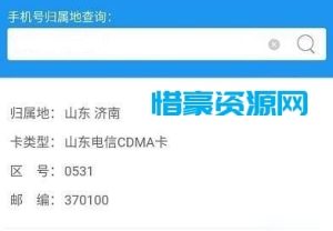 三网手机号码归属地查询小程序源码-惜豪资源网