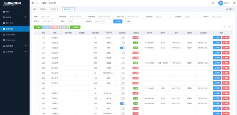 Telegram统计机器人源码/TG记账群发机器源码人/TG自动记账全开源版本-惜豪资源网